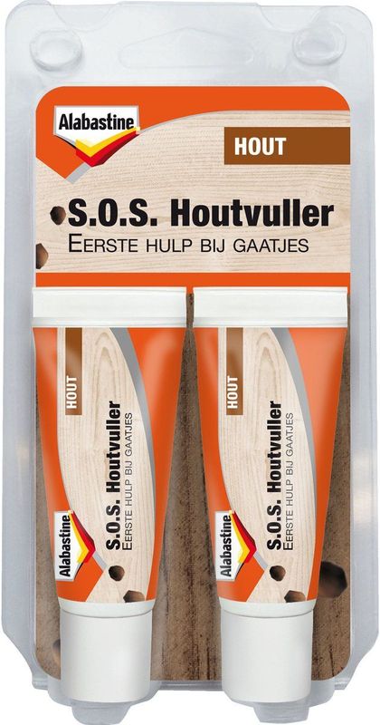 Alabastine - SOS Houtvuller Set - Houtreparatie Vulmiddelen - Wit