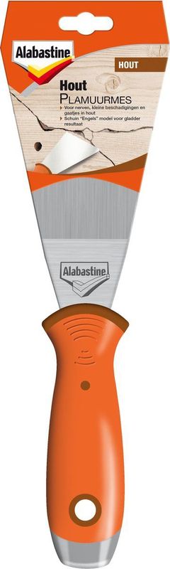 Alabastine - Plamuurmes - RVS Blad - Oranje Handvat