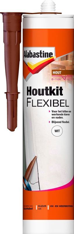 Alabastine - Houtkit Flexibel - Wit - 300 ML