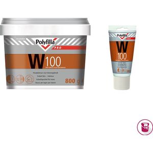 Polyfilla Pro W100 - Watergedragen Plamuur 250 gram - Houtreparatie Vulmiddelen