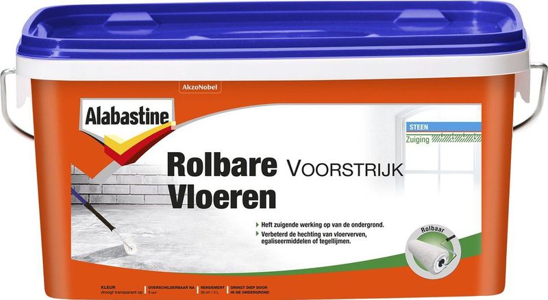 Alabastine Rolbare Voorstrijk Vloeren - Transparant - 2,5 liter