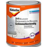 Alabastine - Muurverf - Grijs - 1 Liter - Schimmelbestendig