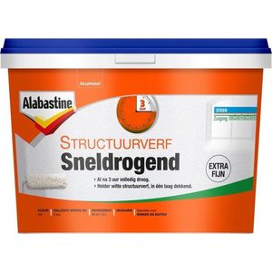 Alabastine Structuurverf Sneldrogend - Fijn Wit - 5 liter