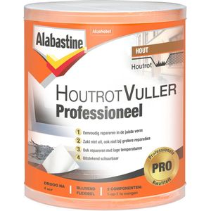Alabastine - Houtrotvuller Professioneel - 330 Gram - Houtreparatie Vulmiddelen