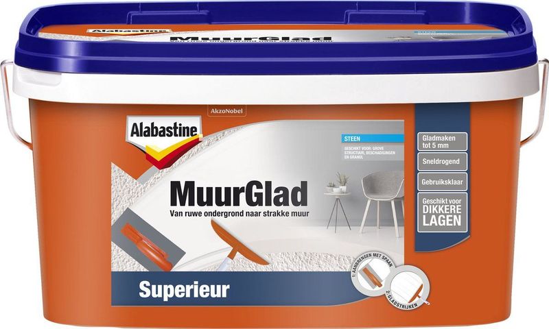 Alabastine - MuurGlad Superieur - Wit - 10 L