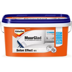 Alabastine Muurglad Beton effect structuurverf - Wit - 5 liter