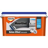 Alabastine Muurglad Beton effect structuurverf - Antraciet - 5 liter