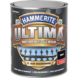 Hammerite Metaallak Ultima Hoogglans Zwart 750ml