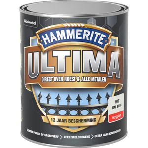 Hammerite Ultima Hoogglans Wit RAL 9016Grond- en aflak in één 750 ML