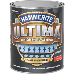 Hammerite Ultima Metaallak - Hoogglans - Antraciet - 750 ml