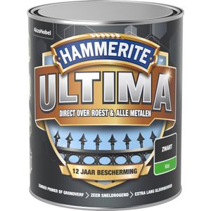 Hammerite Ultima Metaallak - Mat - Zwart - 750 ml