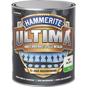 Hammerite Metaallak Ultima Mat Wit Ral 9016 750ml | Metaalverf