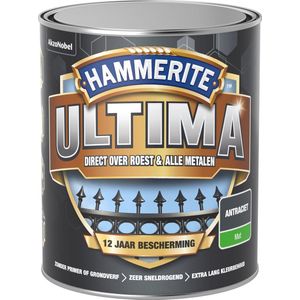 Hammerite Ultima Metaallak - Mat - Antraciet  - 750 ml