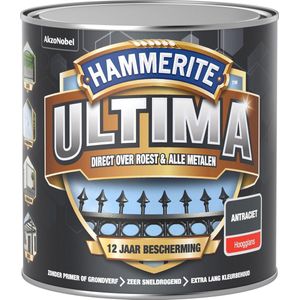 Hammerite Ultima Hoogglans Antraciet 250 ML
