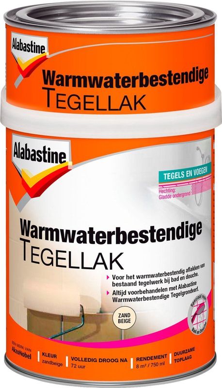 Alabastine - Warmwaterbestendige Tegellak - Zandbeige - 750 ml