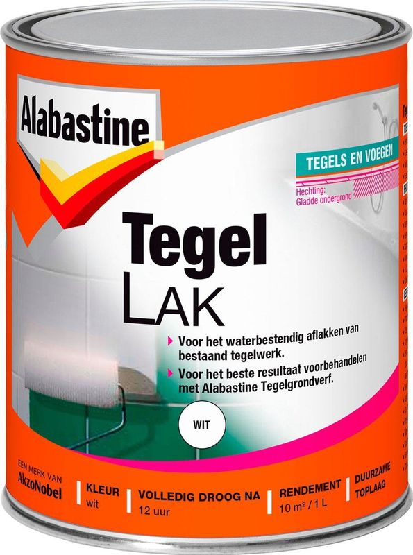 Alabastine - Tegellak - Wit - 1 Comp - 1L