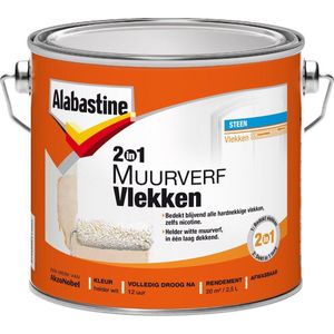 Alabastine Muurverf Vlekken - Wit - 2,5 liter