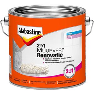Alabastine Muurverf 2in1 Renovatie Wit 2,5l | Voorstrijk
