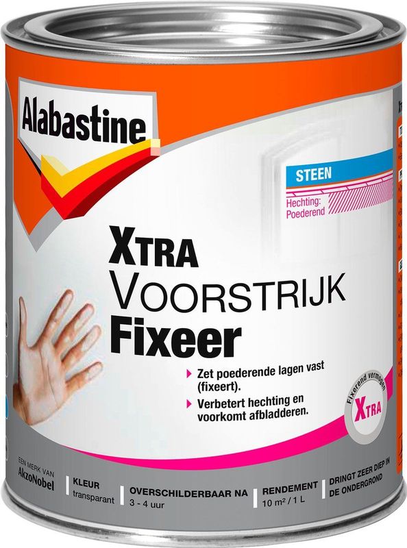 Alabastine - Xtra Voorstrijk Fixeer - Voorstrijkmiddel - Transparant - 1 Liter