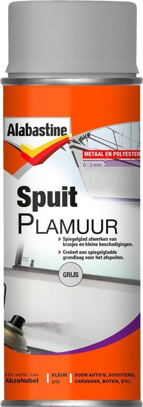 Alabastine - Spuitplamuur - Grijs - 400 ml