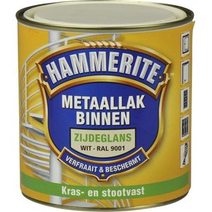 Hammerite Zijdeglans Metaallak Binnen - Krasvast - Ral9001 - 500 ml