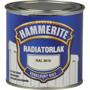 Hammerite Radiatorlak Kleurvast Ral9010 0,25 Ltr