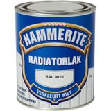 Hammerite Radiatorlak Kleurvast Ral 9010 0,4 Ltr