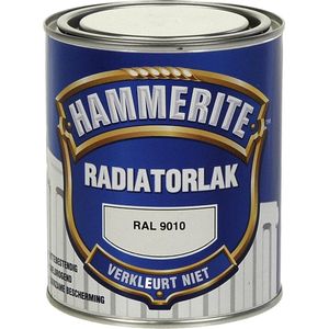 Hammerite radiatorlak Hoogglans kleurvast 750ml RAL 9010