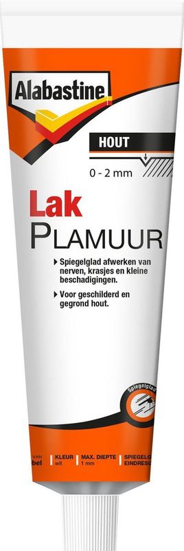Alabastine - Lakplamuur - Wit - 125 ML - Houtreparatie