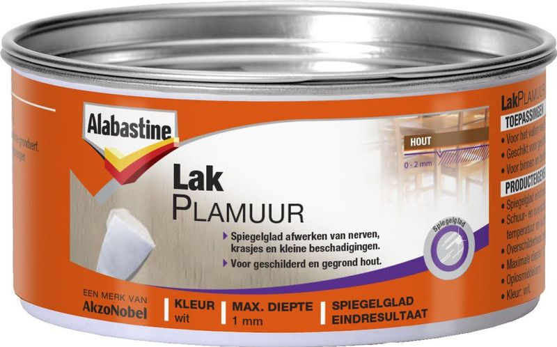 Alabastine - Lakplamuur - Pasta - Wit - 800 Gram