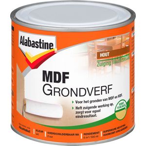 Alabastine MDF Grondverf 500 ML - Grondverf & Primer - Waterbasis - Verfwinkel is tot 50% goedkoper