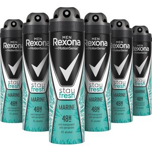 Rexona Men Marine Deodorant - 6 x 150 ml - Voordeelverpakking