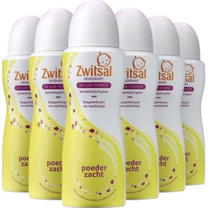 Zwitsal Poederzacht Deodorant Spray - 6 x 100ml - Voordeelverpakking