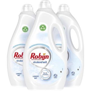 3x Robijn Wit Vloeibaar Wasmiddel 3 Liter - 180 wasbeurten