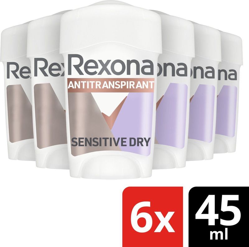 Rexona Women Maximum Protection Anti-transpirant Stick - Sensitive Dry - met Defence+ Technologie - 6 x 45 ml