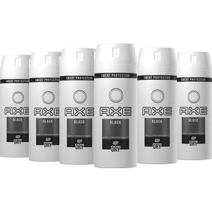 AXE - Deo Spray Black Dry - Voordeelverpakking 6 x 150 ml - Deodorant