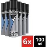 Rexona Men Clean Scent - Deodorant Spray - 6x100 ml - Voordeelverpakking