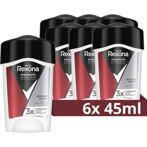 Rexona - Maximum Protection - Anti-Transpirant Crème Stick - Intense Sport - 6 x 45 ml