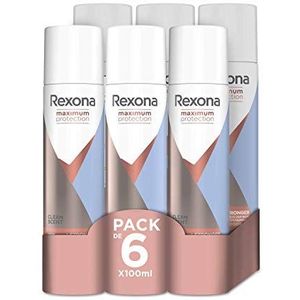 REXONA WOMEN - Deodorant Vrouw Spray - Maximum Protection Clean Scent - Voordeelverpakking 6 x 100 ML