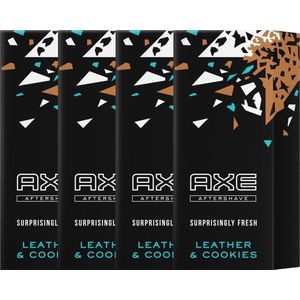 Axe - Aftershave - Leather & Cookies - 4 x 100ML