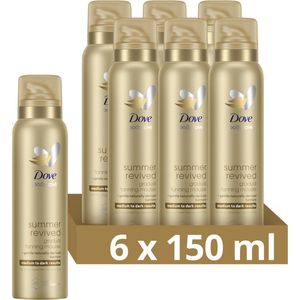 6x Dove Zelfbruinende Bodymousse Summer Revived Medium-Dark 150 ml