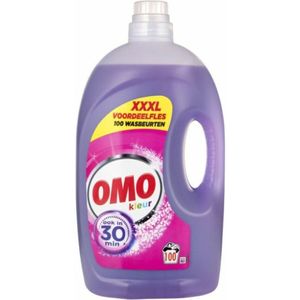OMO - Vloeibaar Wasmiddel - Kleur - 2 x 5000 ml (200 Wasbeurten) - Voordeelverpakking