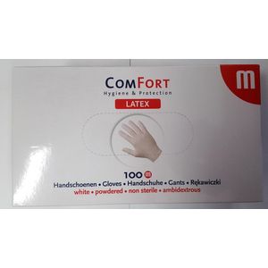 COMFORT-latex handschoenen-gepoederd -100st- M