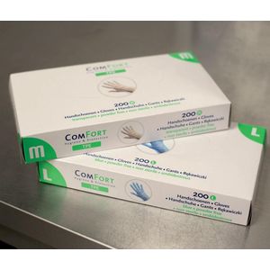 Handschoen TPE en poedervrij BLAUW 200 stuks! Small