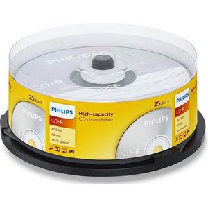 Philips CD-R blanco (800 MB data/90 minuten, multi-speed opname, 25 spindel)