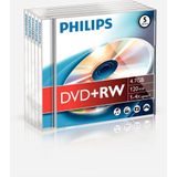 Philips - DVD+RW 4x - Verwisselbare Media - 5 Stuks - Jewel