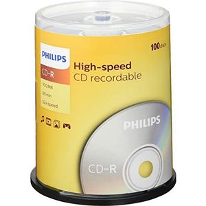 Philips CD-R 80MIN blanco discs (700 MB 52x) 100 stuks