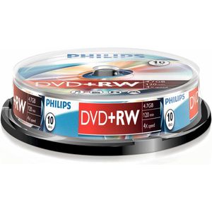 Philips - DVD RW 4.7GB - 10 Stuks - Spindel