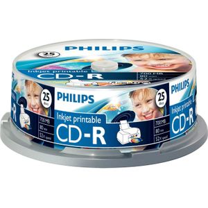 CD-R Philips 80Min 700MB 52x IW SP (25)