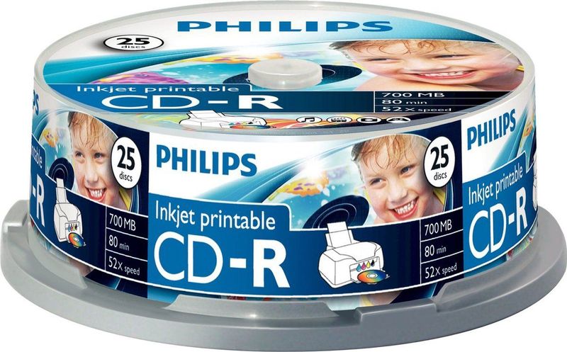 Philips CD-R 700MB 52x - 25 Stuks - Spindel